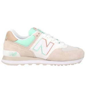 New Balance Beige, Mint & White Women's Sneakers